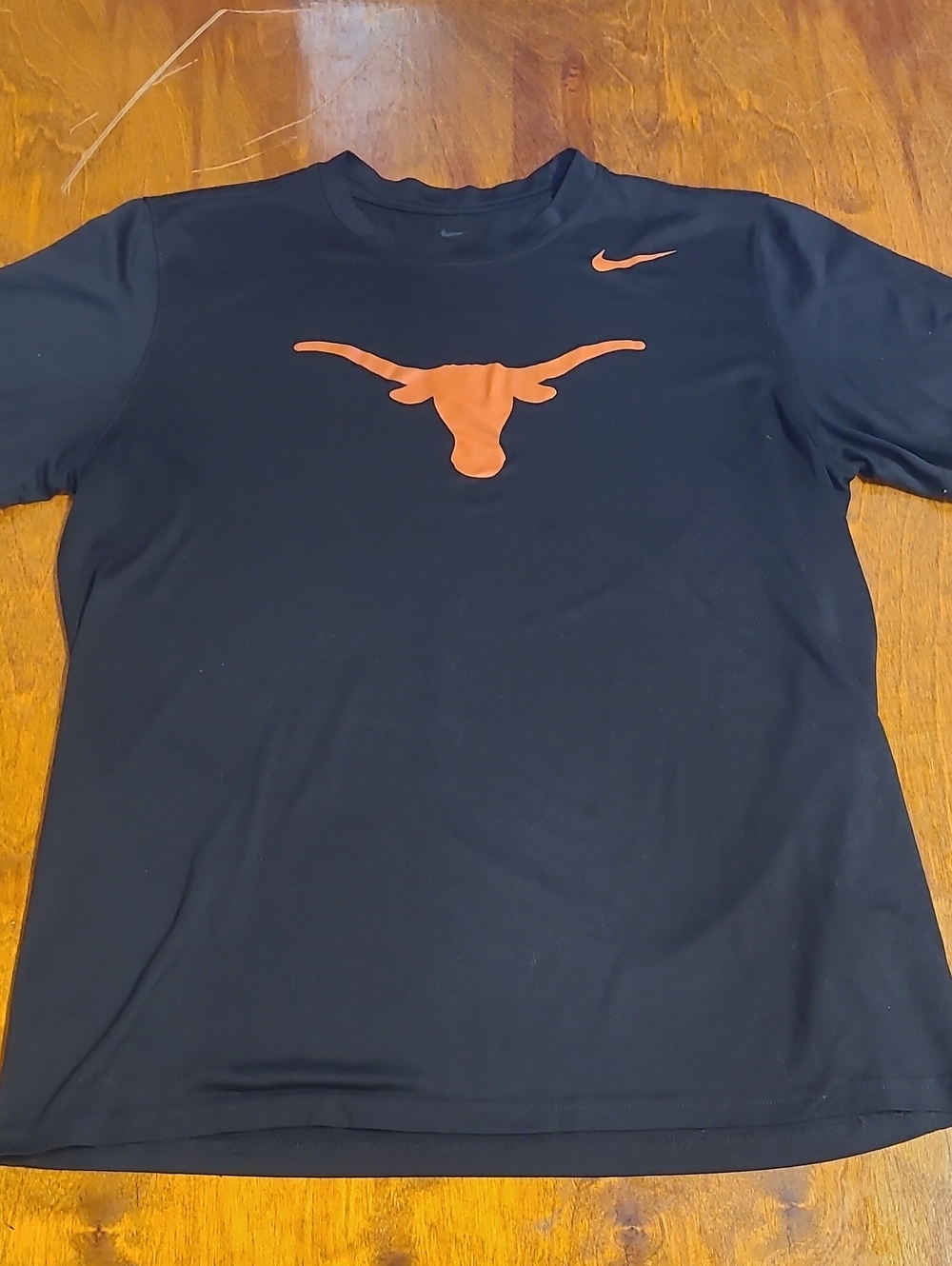 Nike Black Short-Sleeve Tee with Orange UT Longhorn Logo